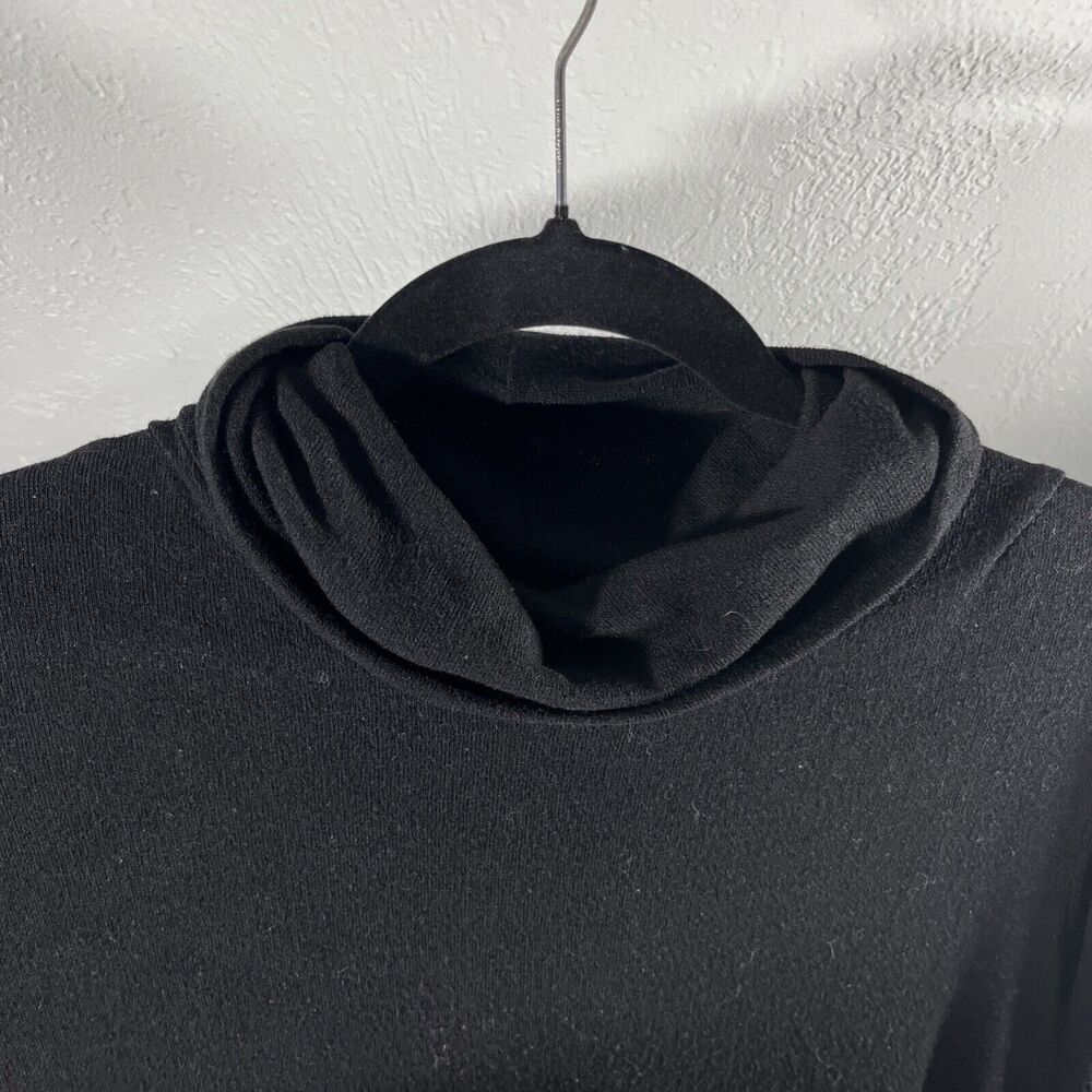 Soft Surroundings Women's black turtleneck sweater dress large buttonback Pocket - Picture 9 of 9